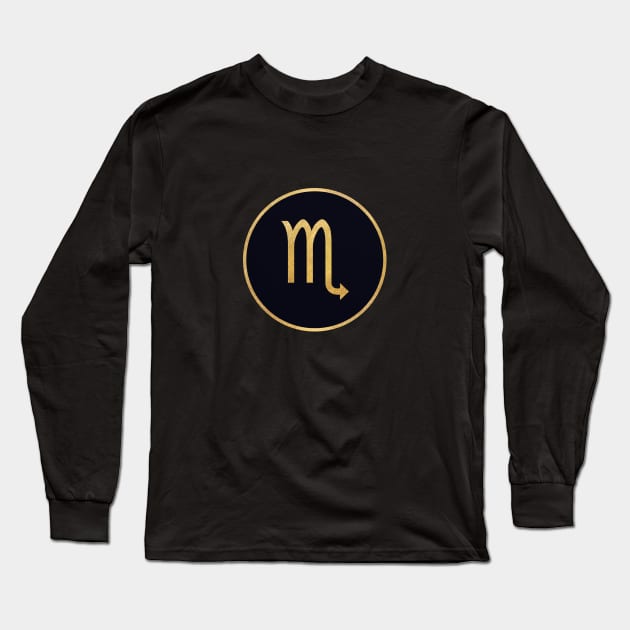 Scorpio Zodiac Sign Symbol Long Sleeve T-Shirt by MadCanvas